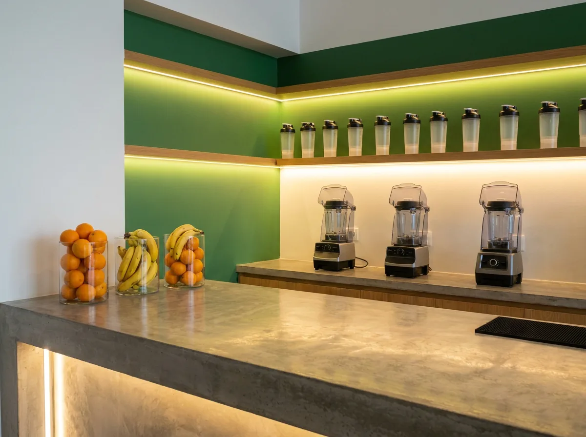 Gym juice and smoothie bar