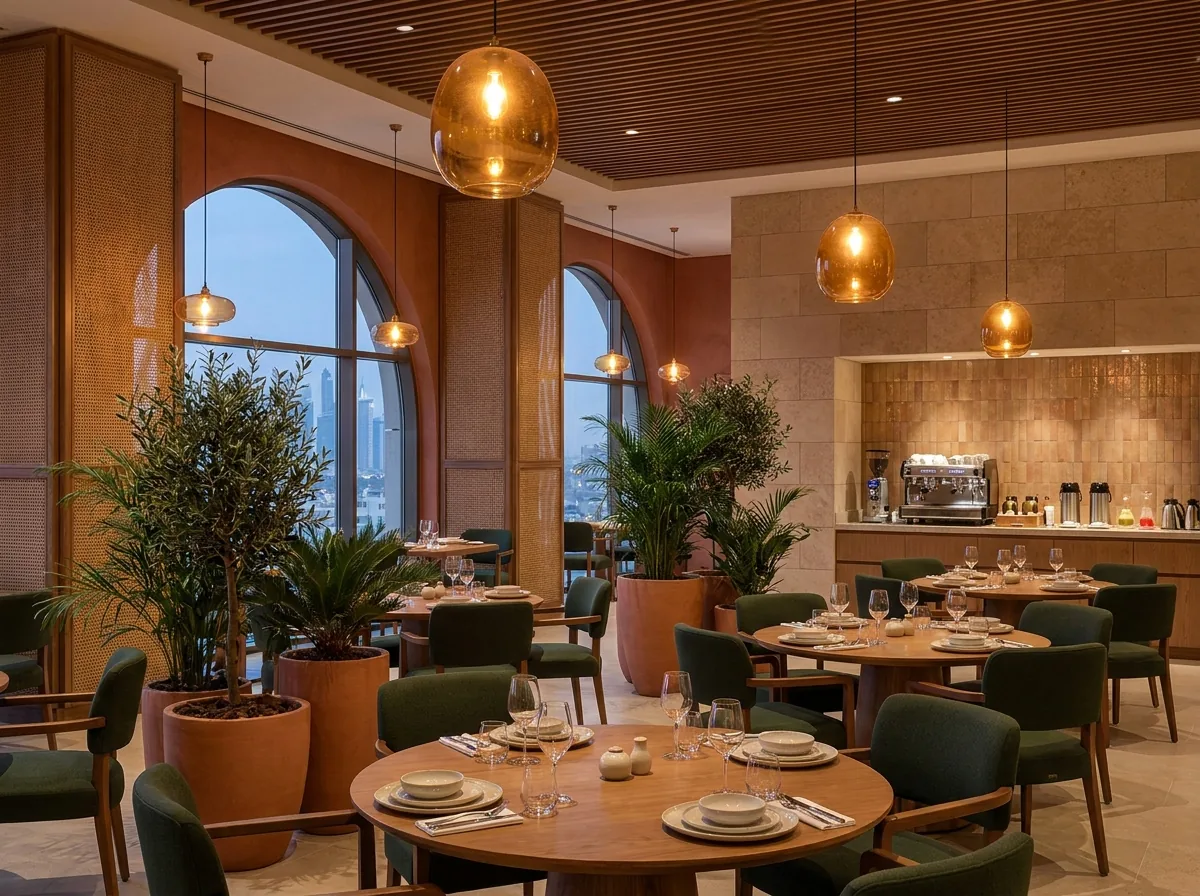 Modern restaurant dining room